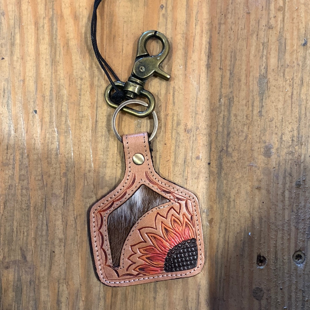Desert Bloom Tag Key Fob