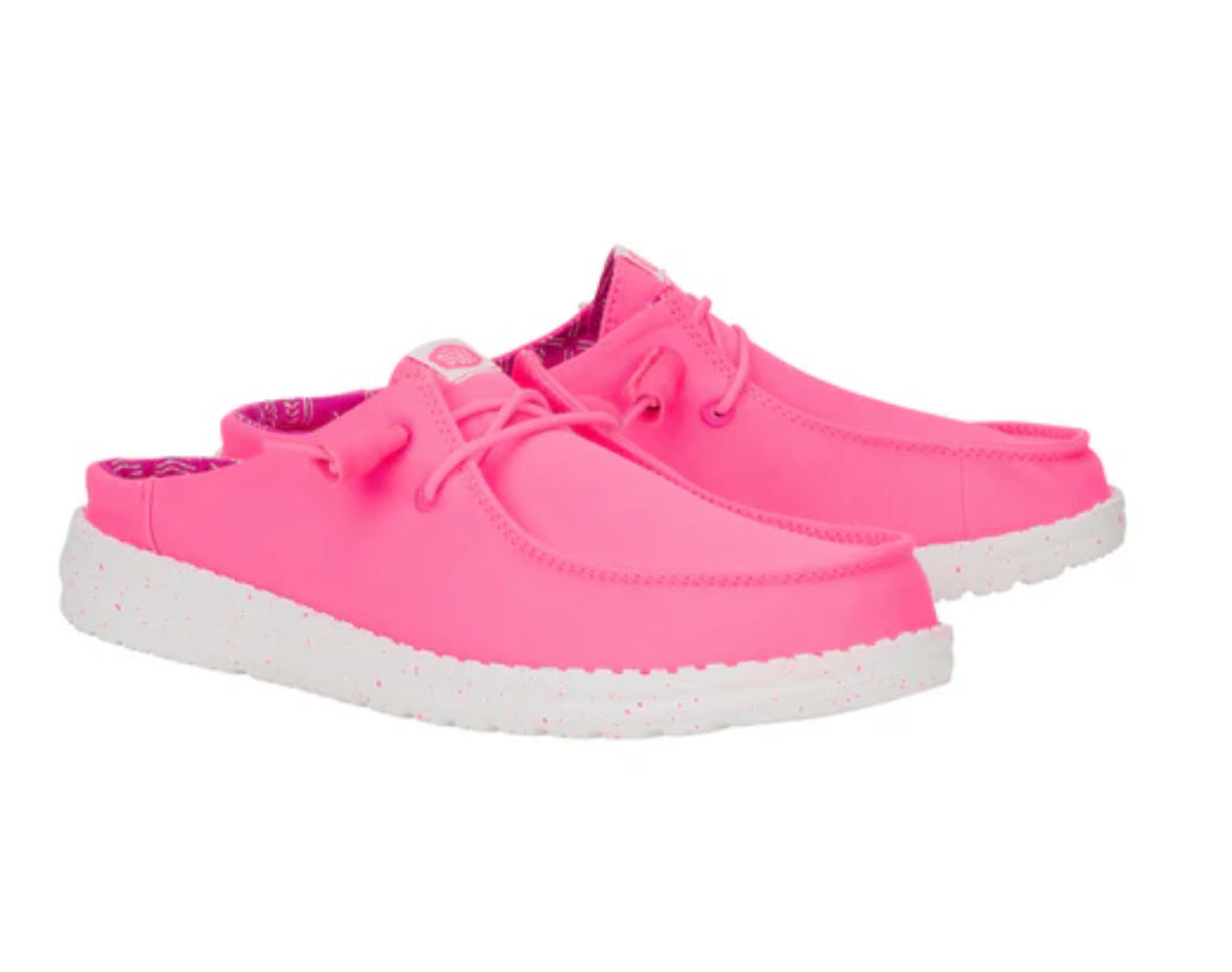 Wendy Slip Stretch Canvas- Neon Pink