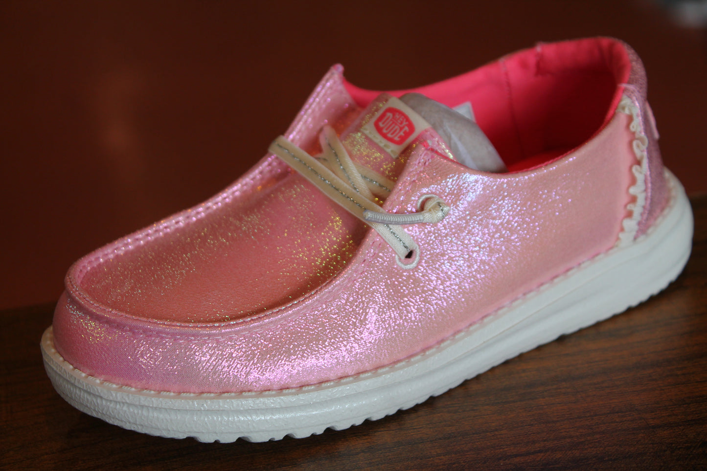 Hey Dude Wendy Youth Dazzling Sparkle Pink