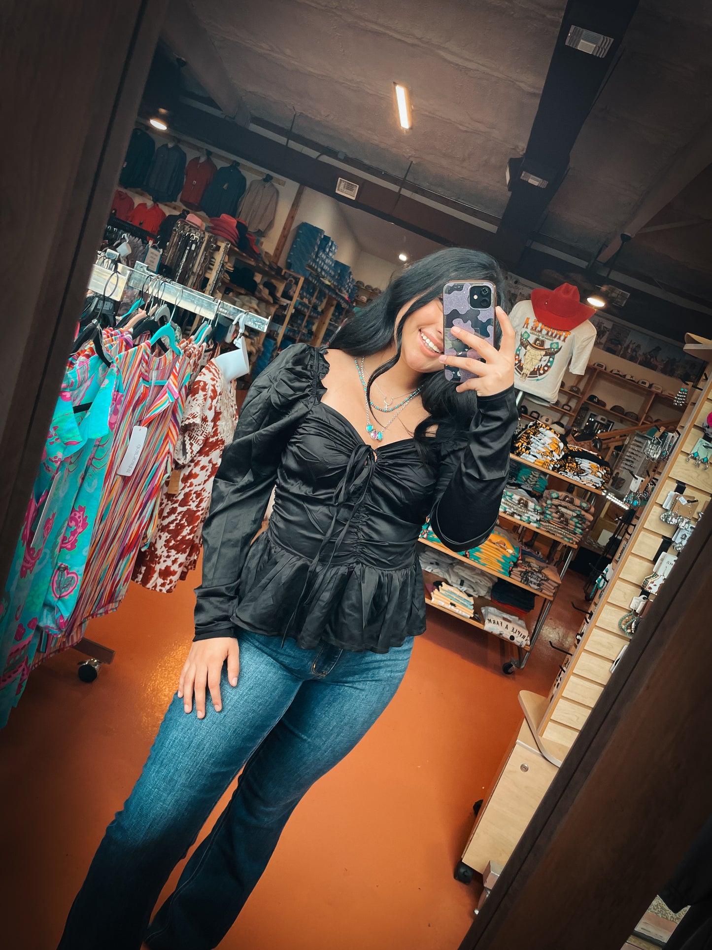 Savanna Jane Silk Savy Top- Midnight