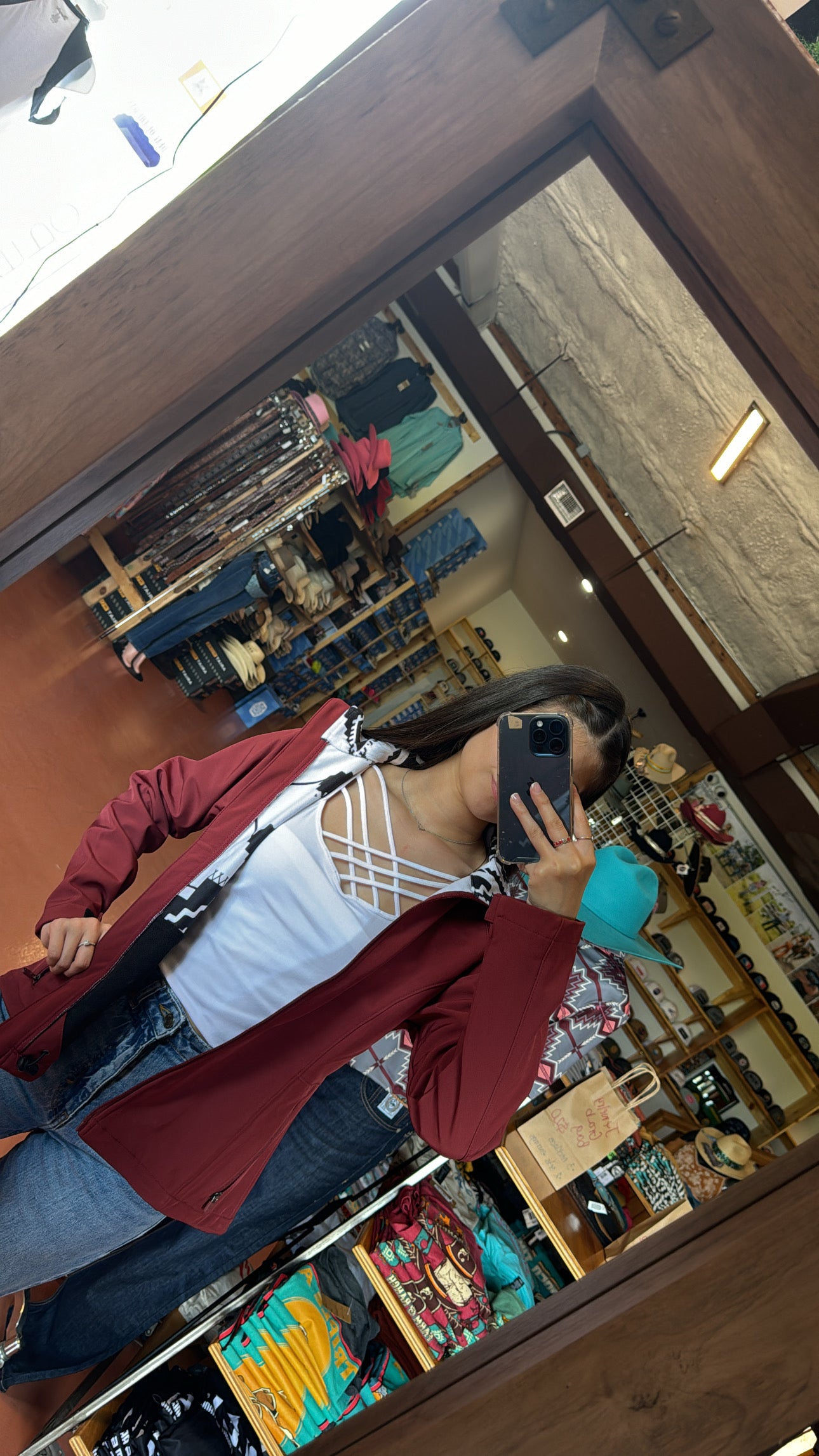 Hooey Women’s Maroon Soft-shell Jacket