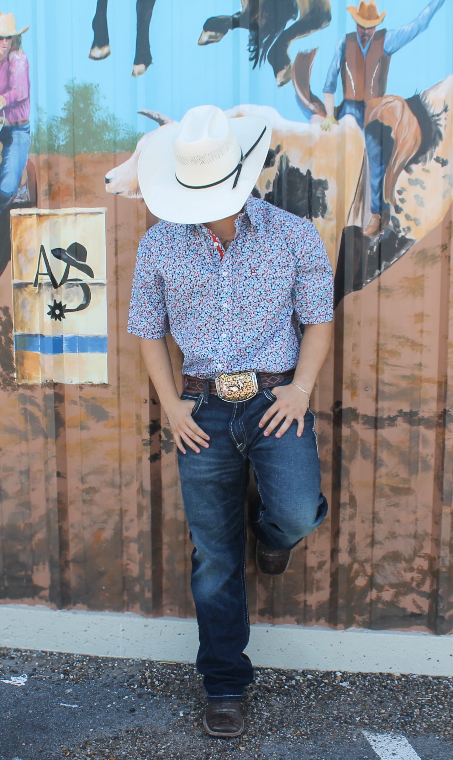 Panhandle Men's Aztec Mayan SS Button-Up