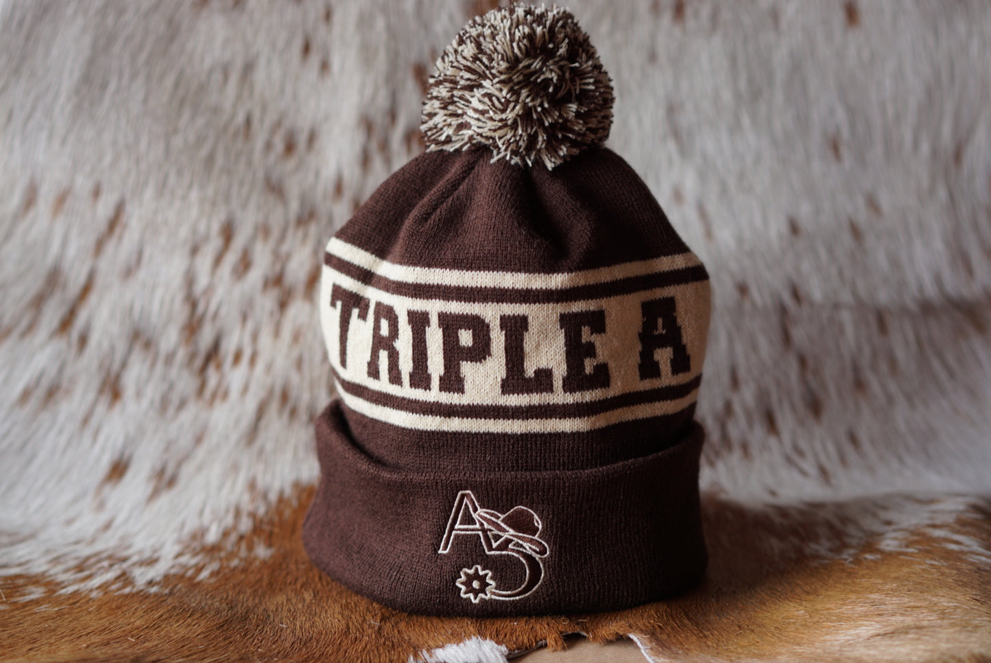 Triple A Brown Logo Beanie