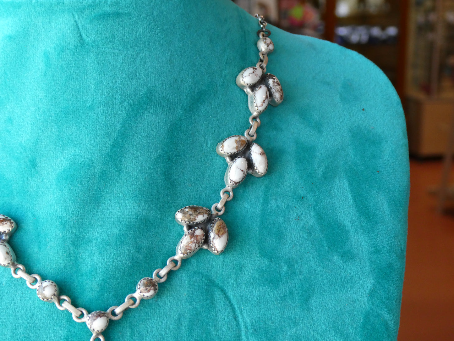 White horse Lariat Necklace