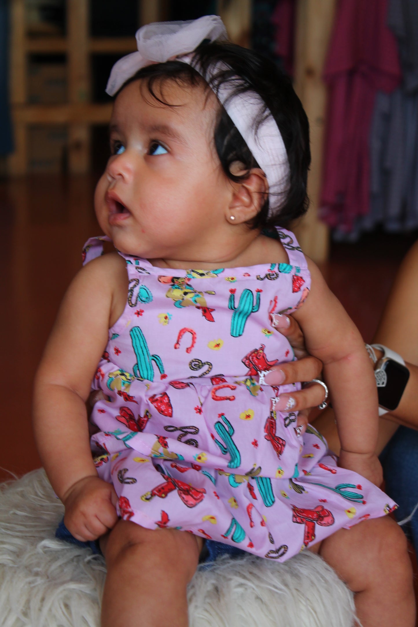 Wrangler Baby Girl Purple Yeehaw Ruffle Dress