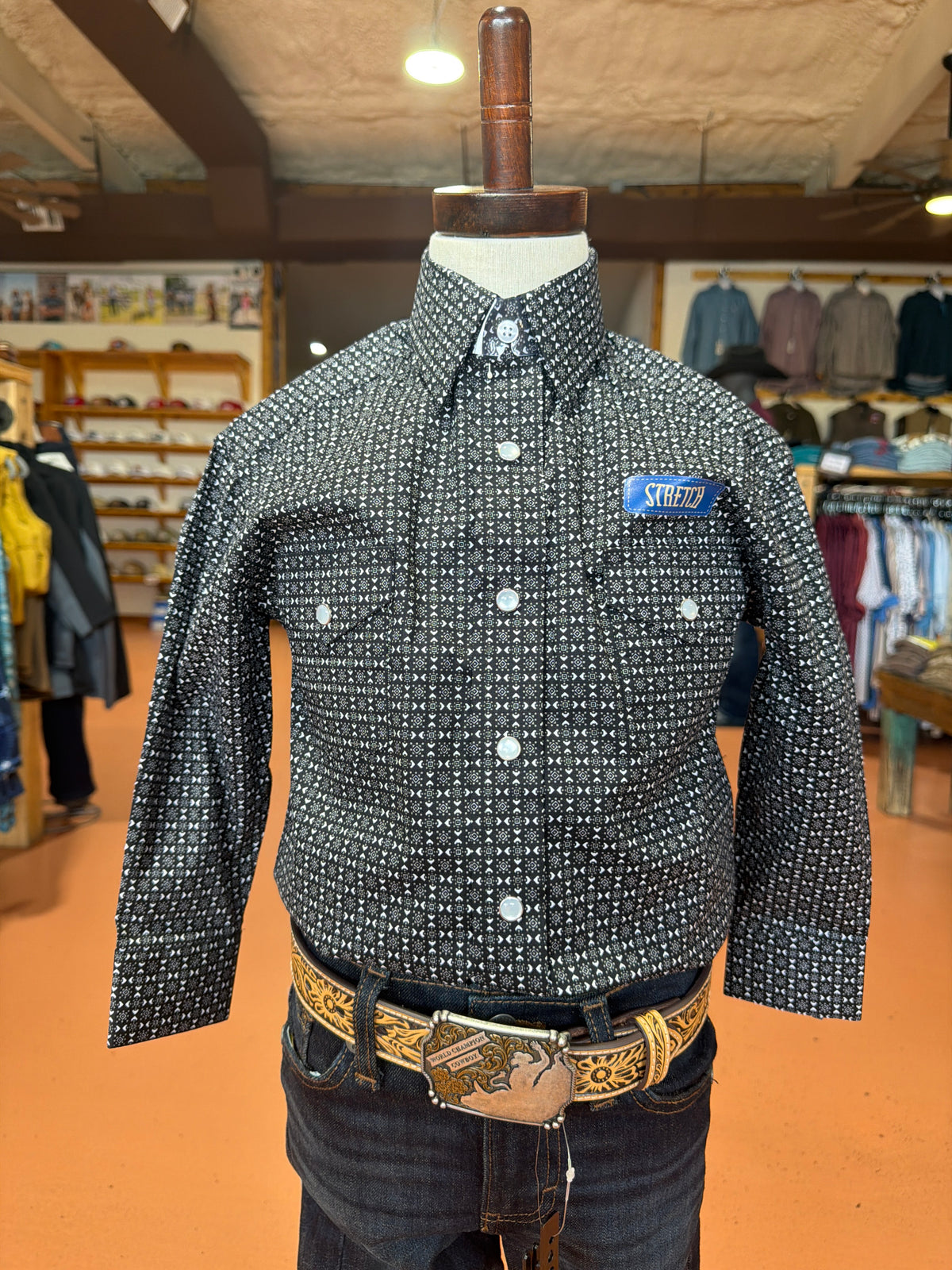 Boys Panhandle LS Black button up ðŸ¤