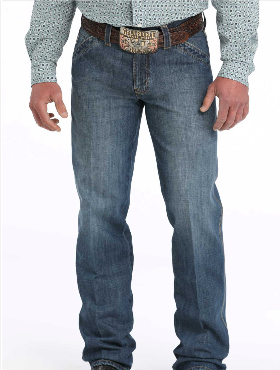 Cinch Grant Relaxed Boot Cut Jeans - Medium Wash