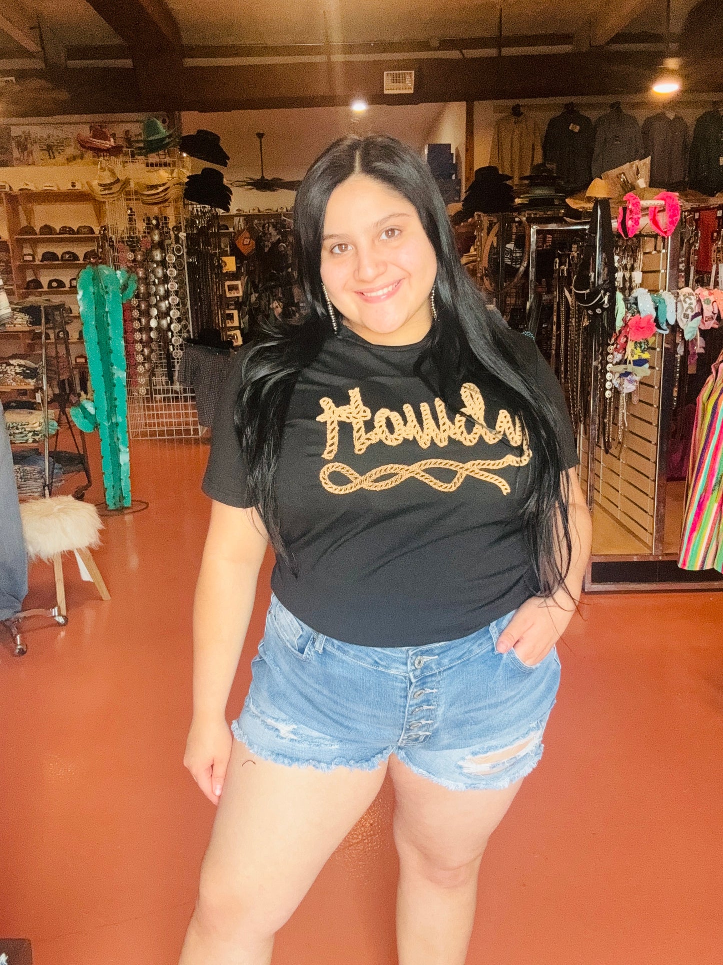 Light Wash Denim Shorts-Plus Size