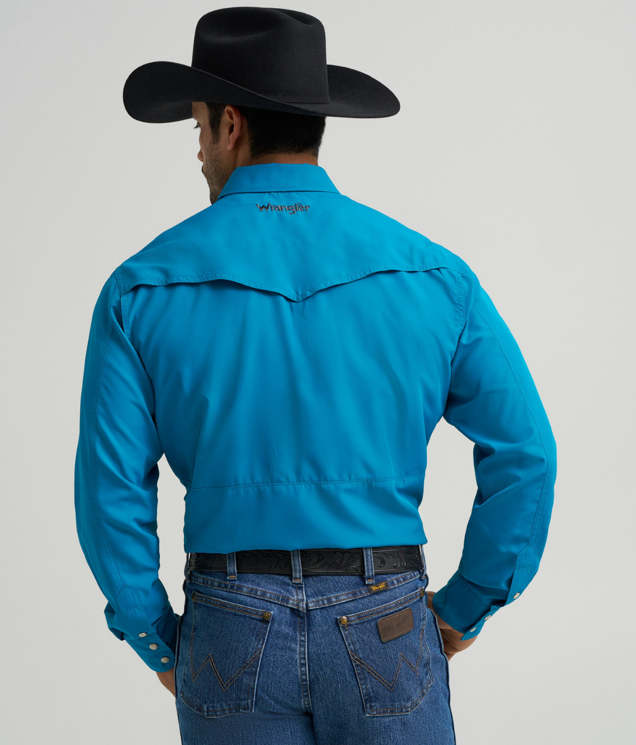 Wrangler Performance Pearl Snap- Teal