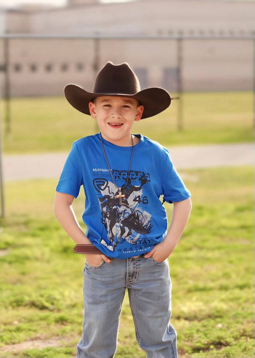 Rock & Roll Blue Graphic Tee