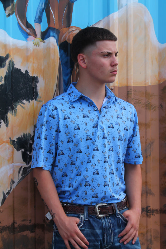 Cinch Men’s Animal Golf Cart Polo