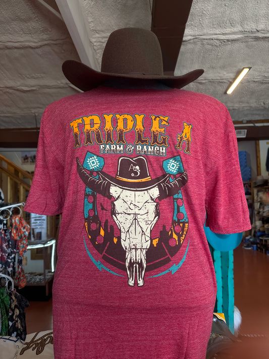 Triple A Rowdy Tee (Ruby)