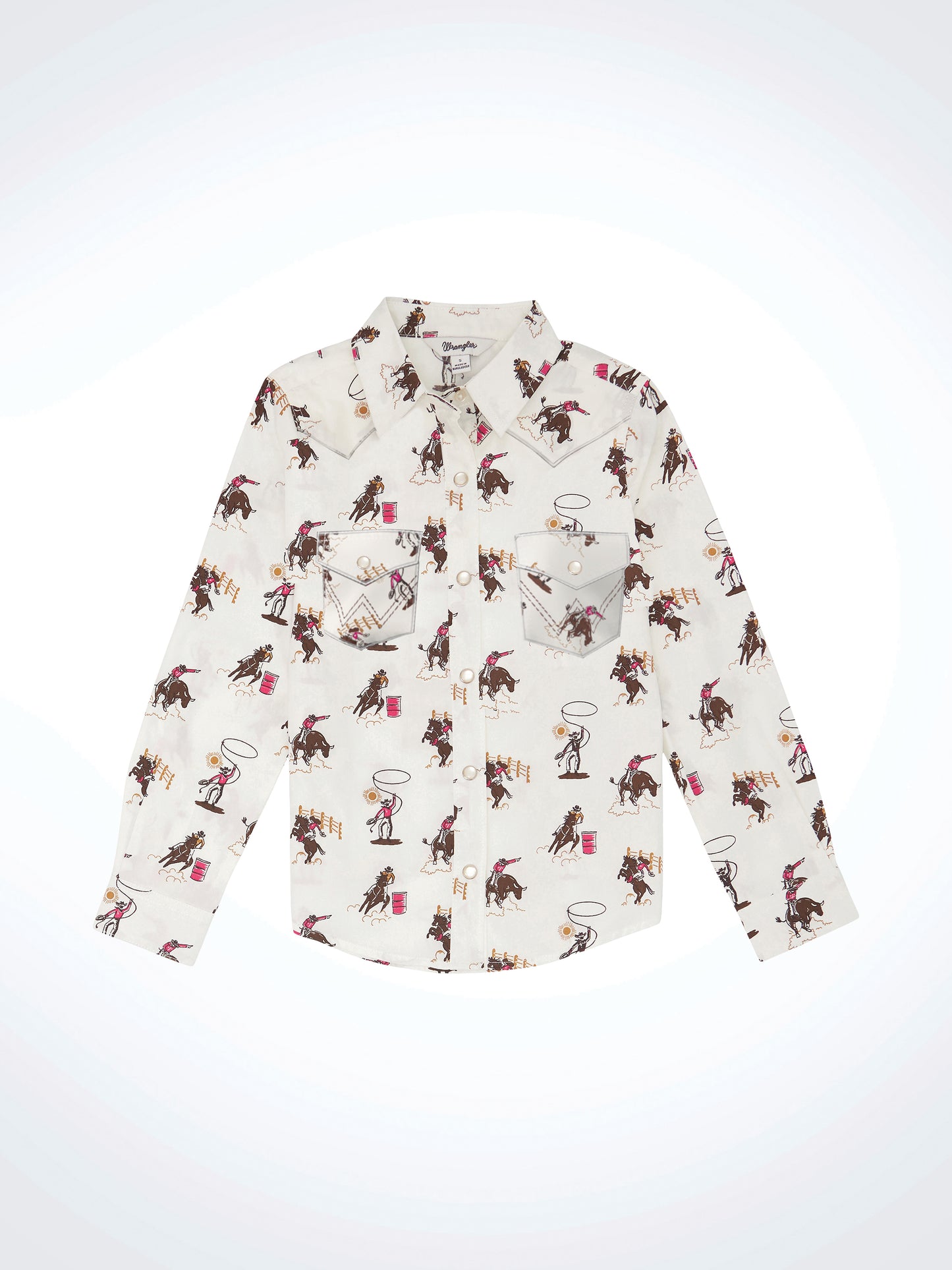 Wrangler West Girls Buck Print LS