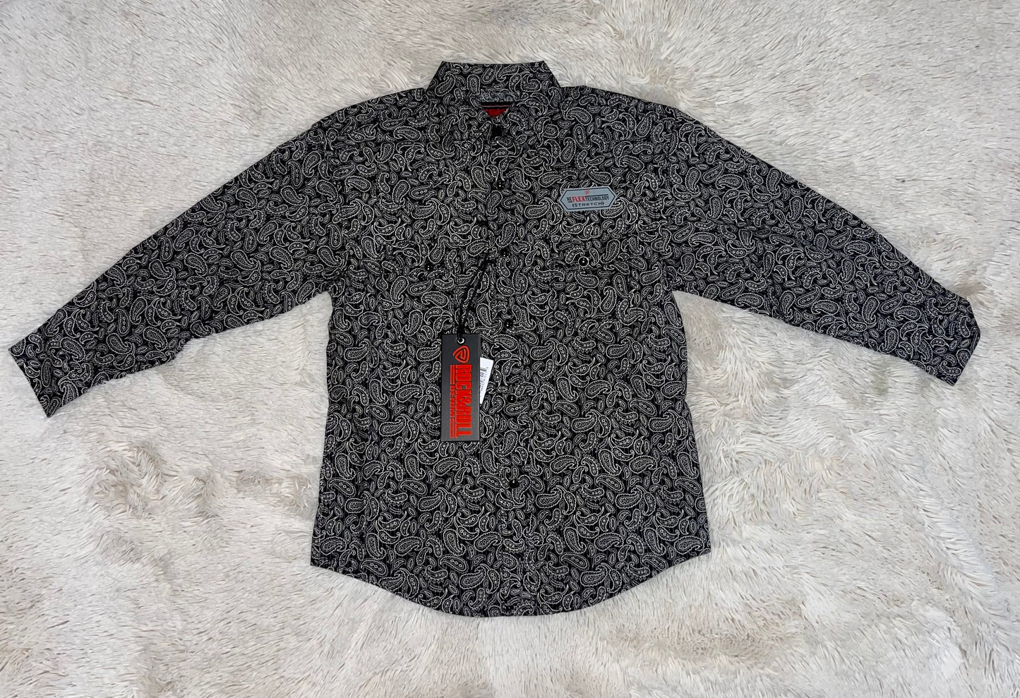 Rock & Roll Paisley Pinstripe Snap YOUTH