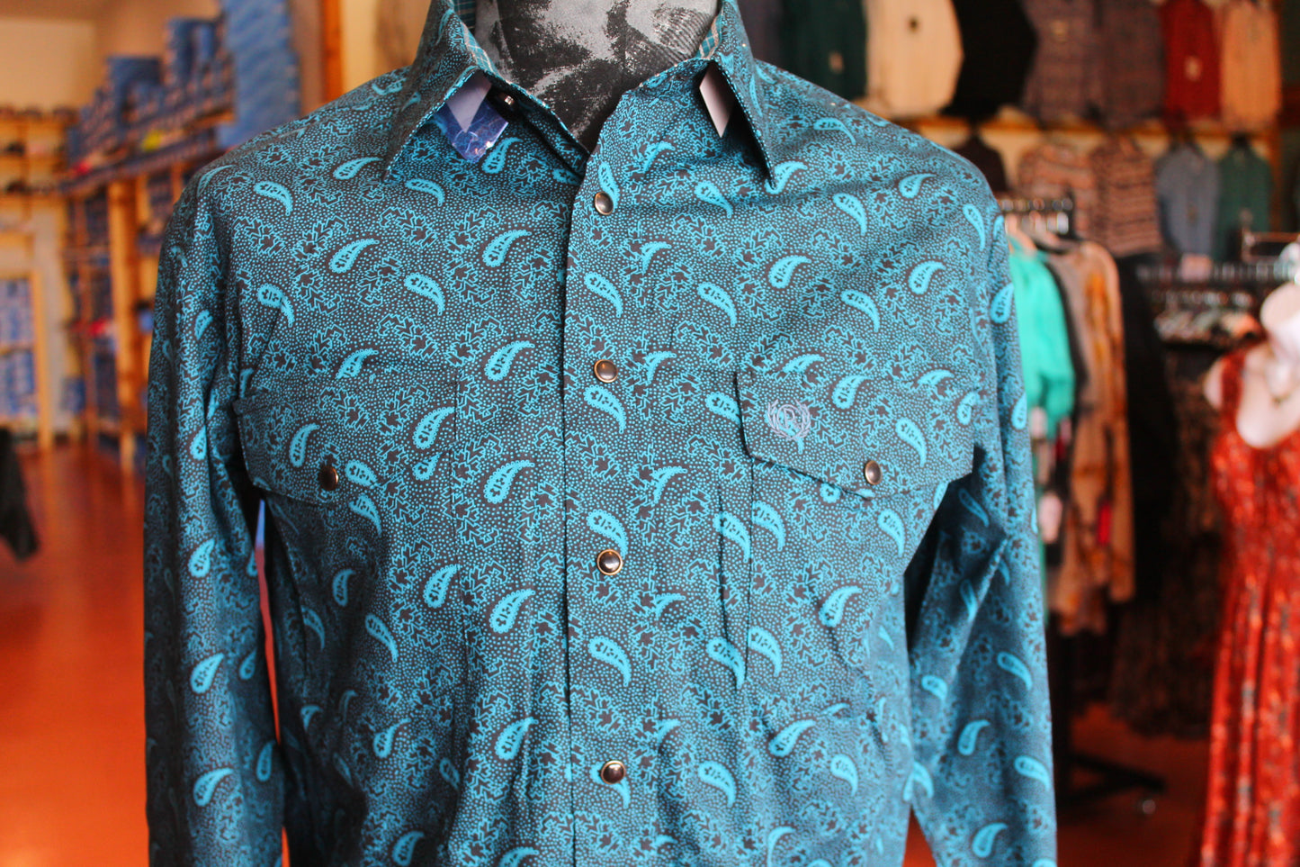 R&R Navy Paisley Print