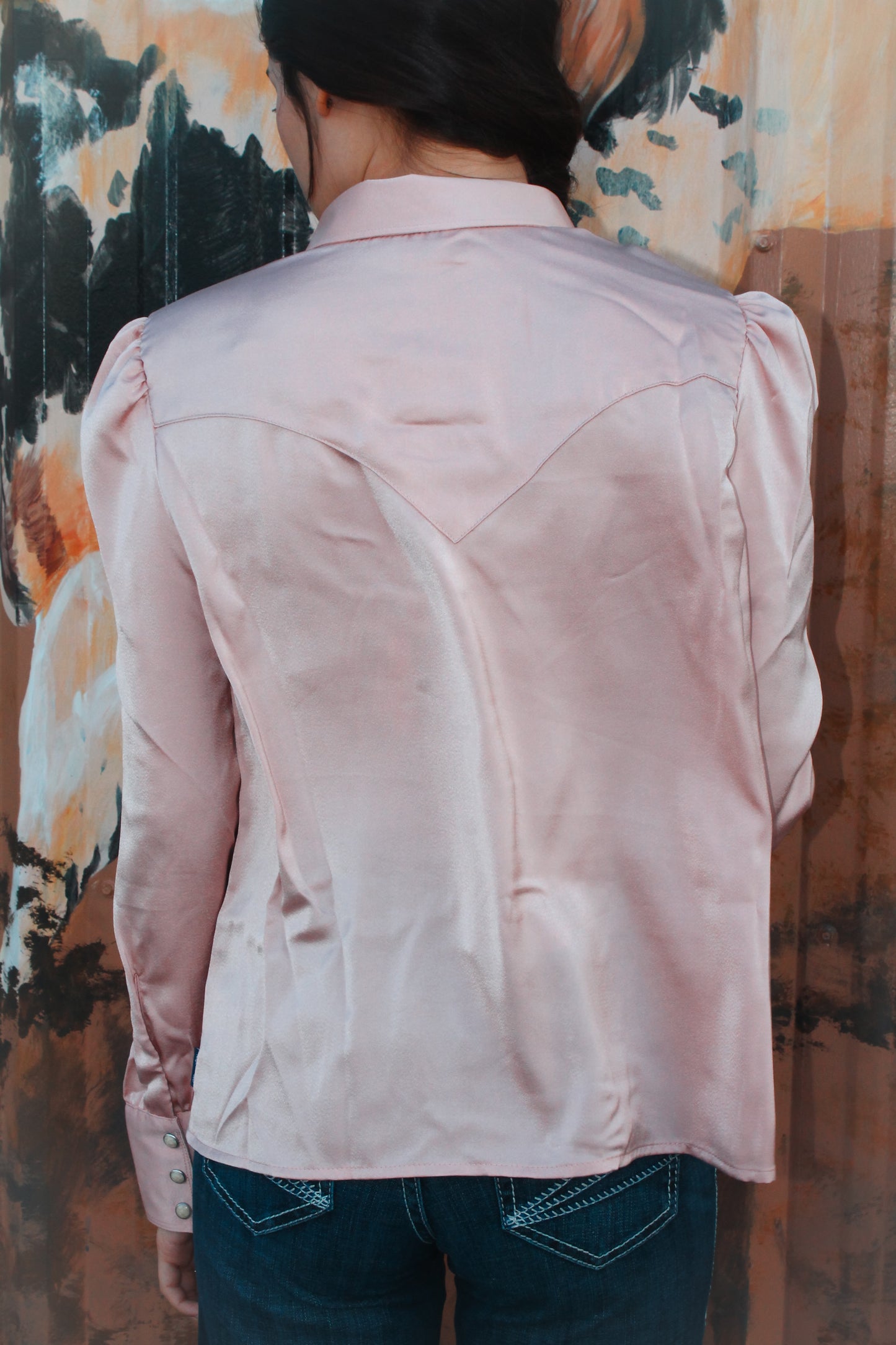 Wrangler Retro Pink Champagne Ls Pearlsnap