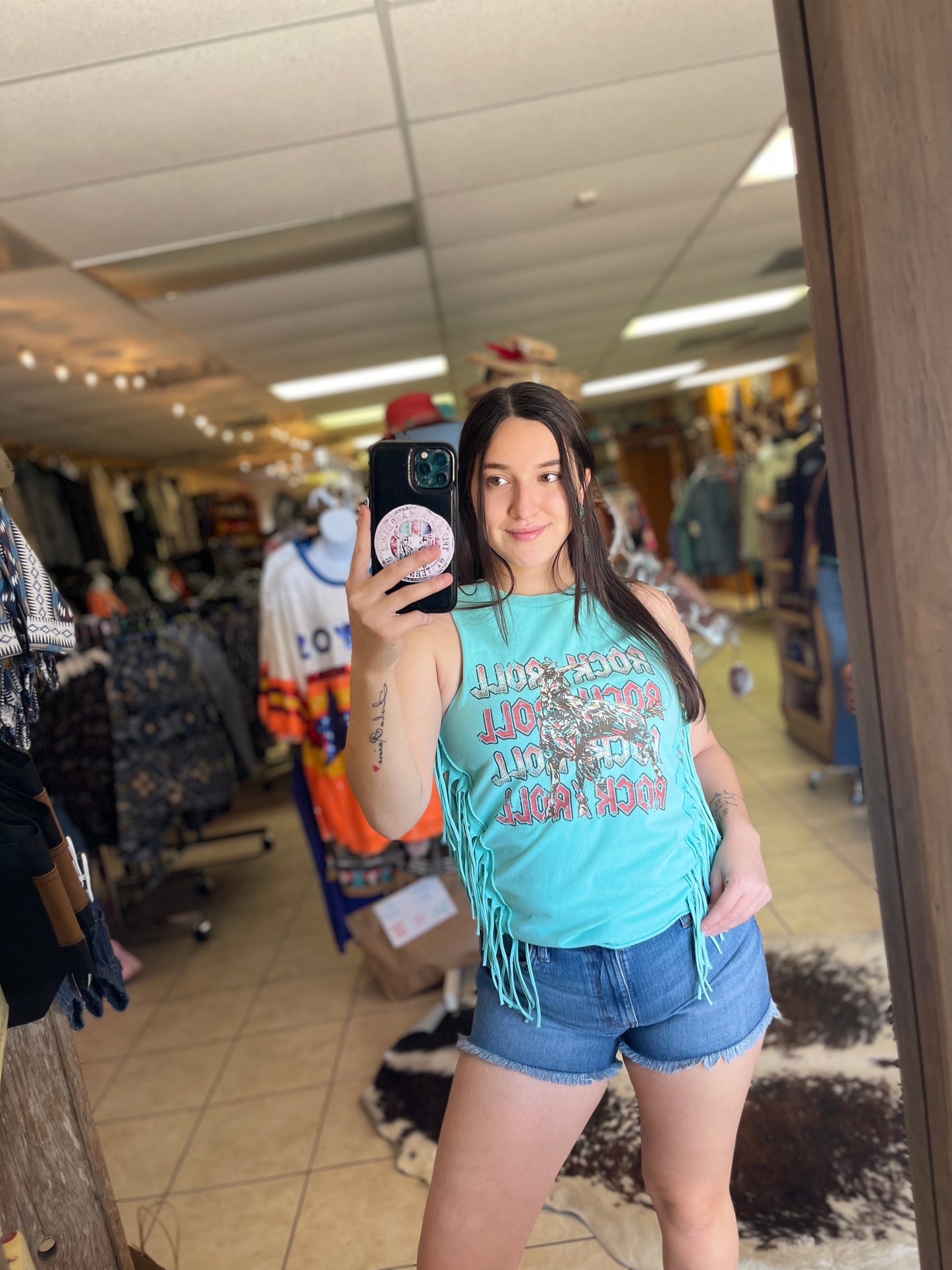 Rock & Roll Bronc Rider Fringe Top