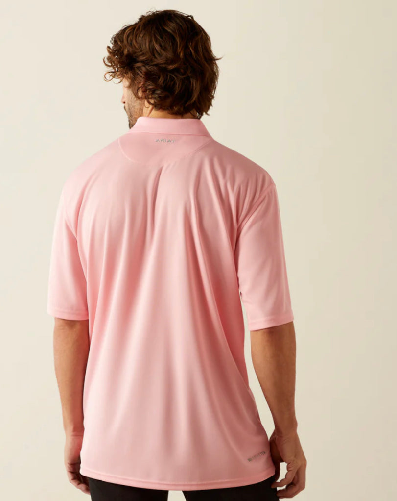 Ariat Men’s Pink Short Sleeve Polo