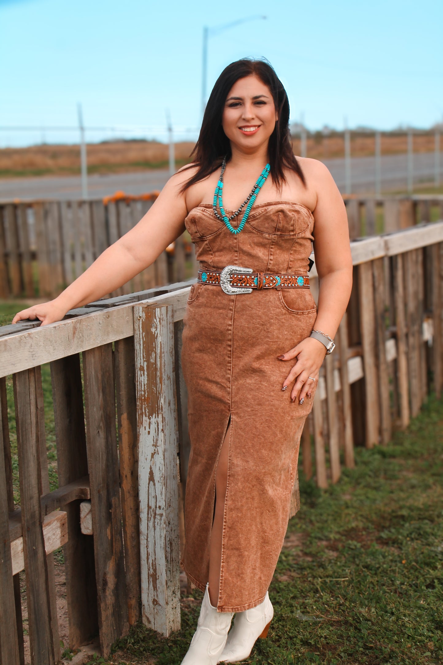 Women’s Tooled Bedazzled Belt