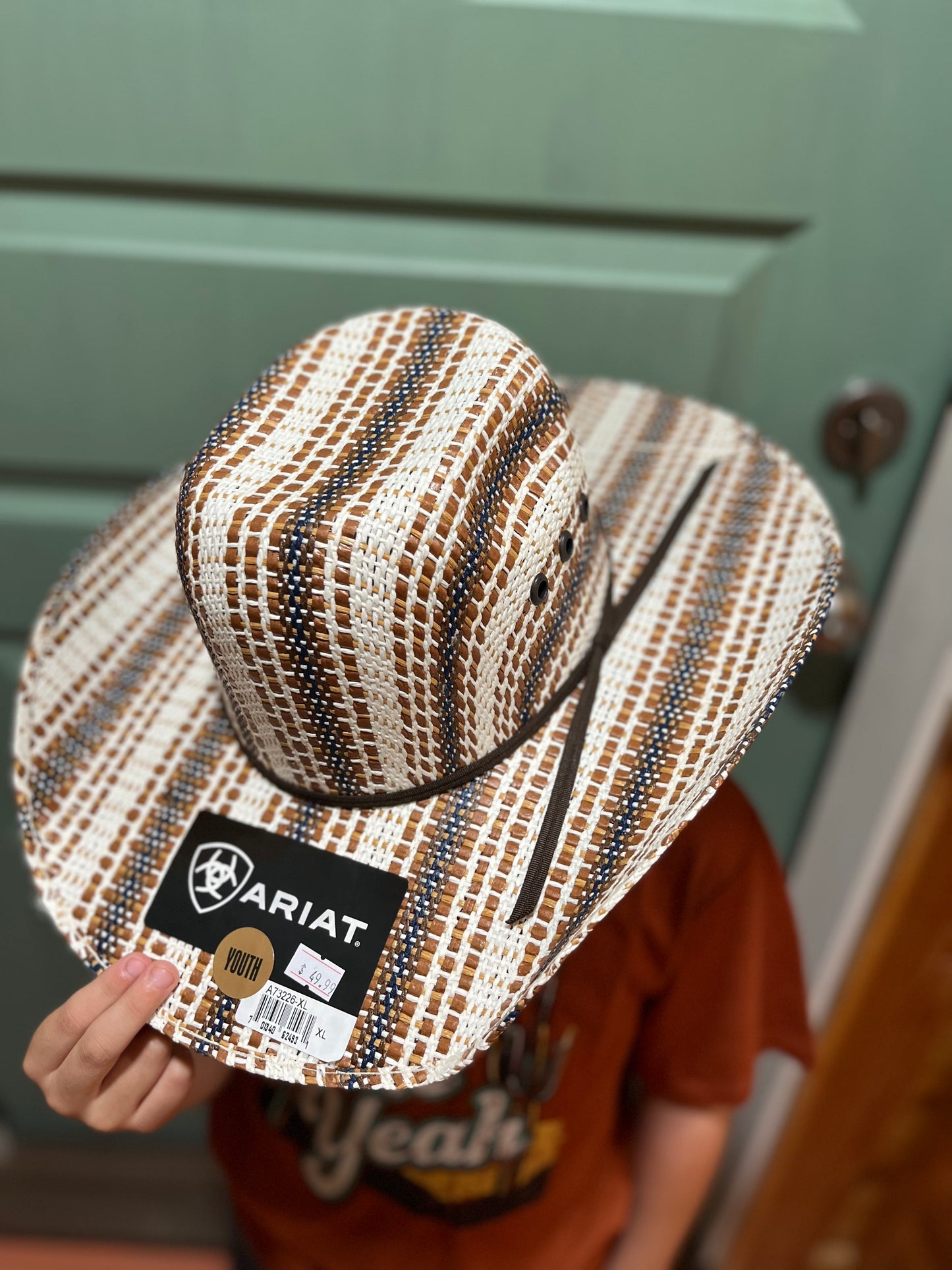 🤠YOUTH Ariat Multicolored Straw Hat