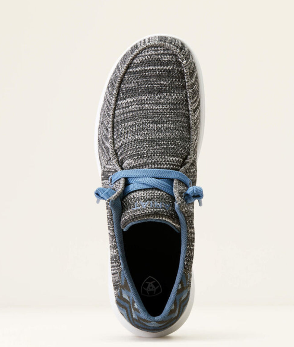 Men's Ariat Hilo Stretch Lace Shoes - Heather Grey/Southwest Print