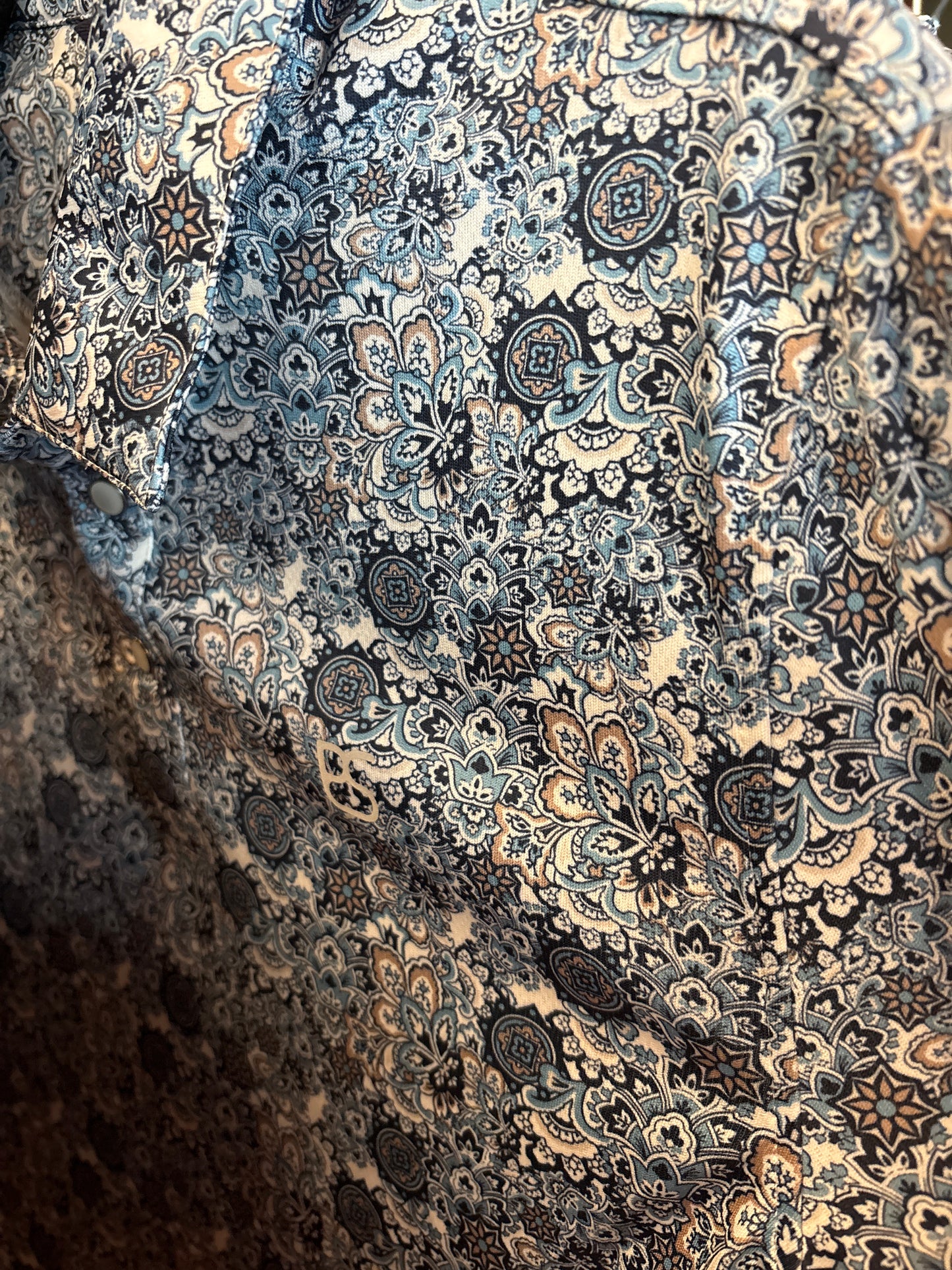 Panhandle slim Navy Paisley Polo