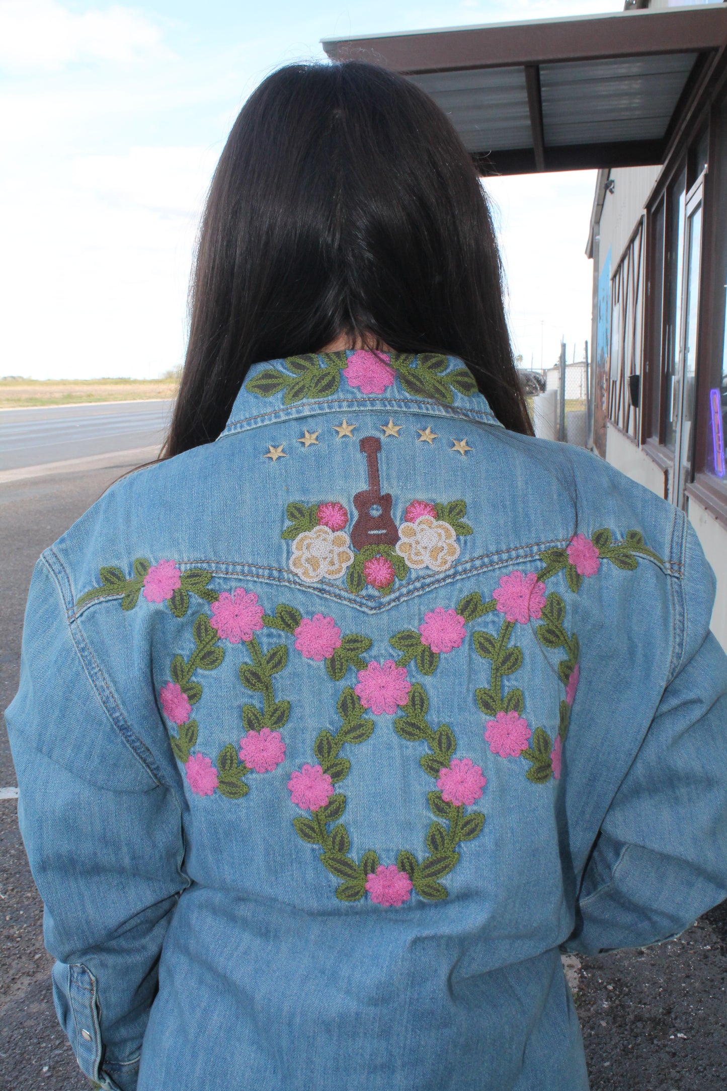 Wrangler Lainey Wilson Denim Embroidered ladies shirt