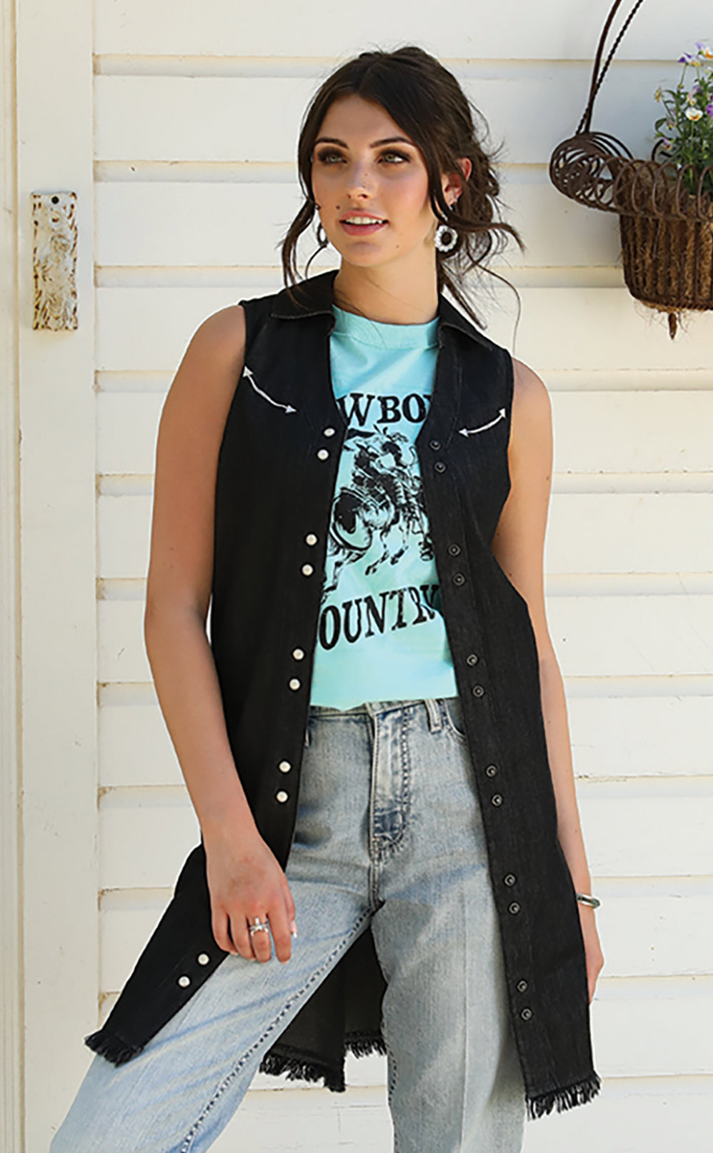Cinch Women’s Chambray Dress- Black