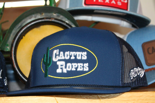 Hooey Cactus Ropes Cap - Navy/Black 🧢