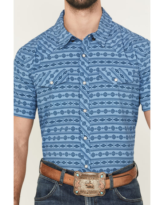 Panhandle Mens Rough Stock  Blue Southern western Print