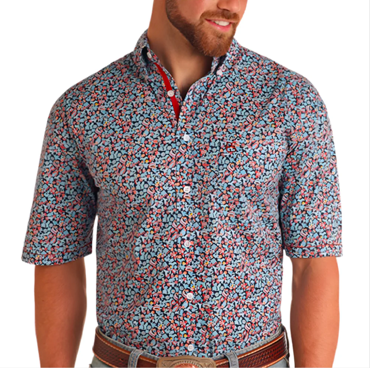 Panhandle Men's Aztec Mayan SS Button-Up