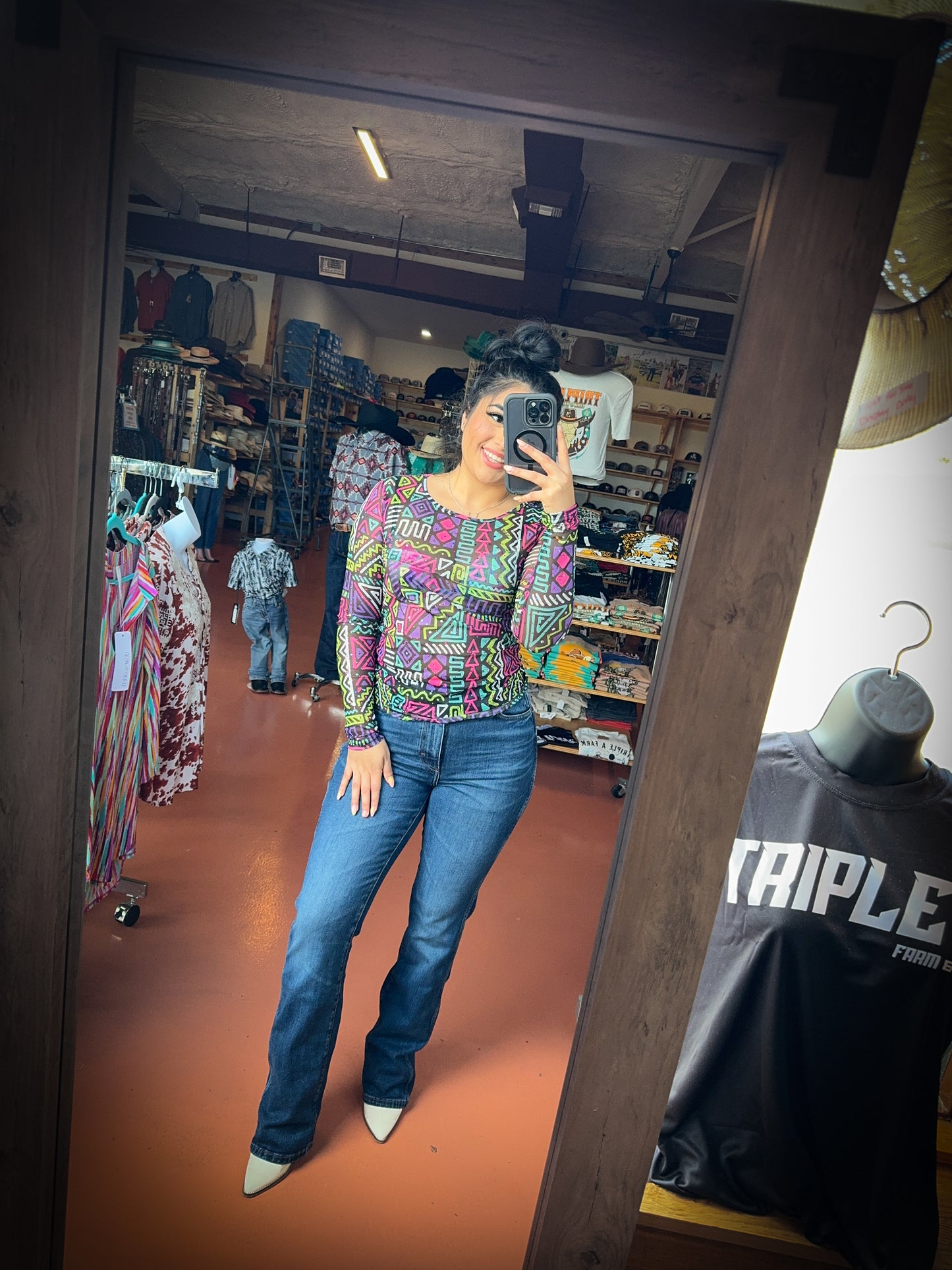 Spaced Out Mesh Top