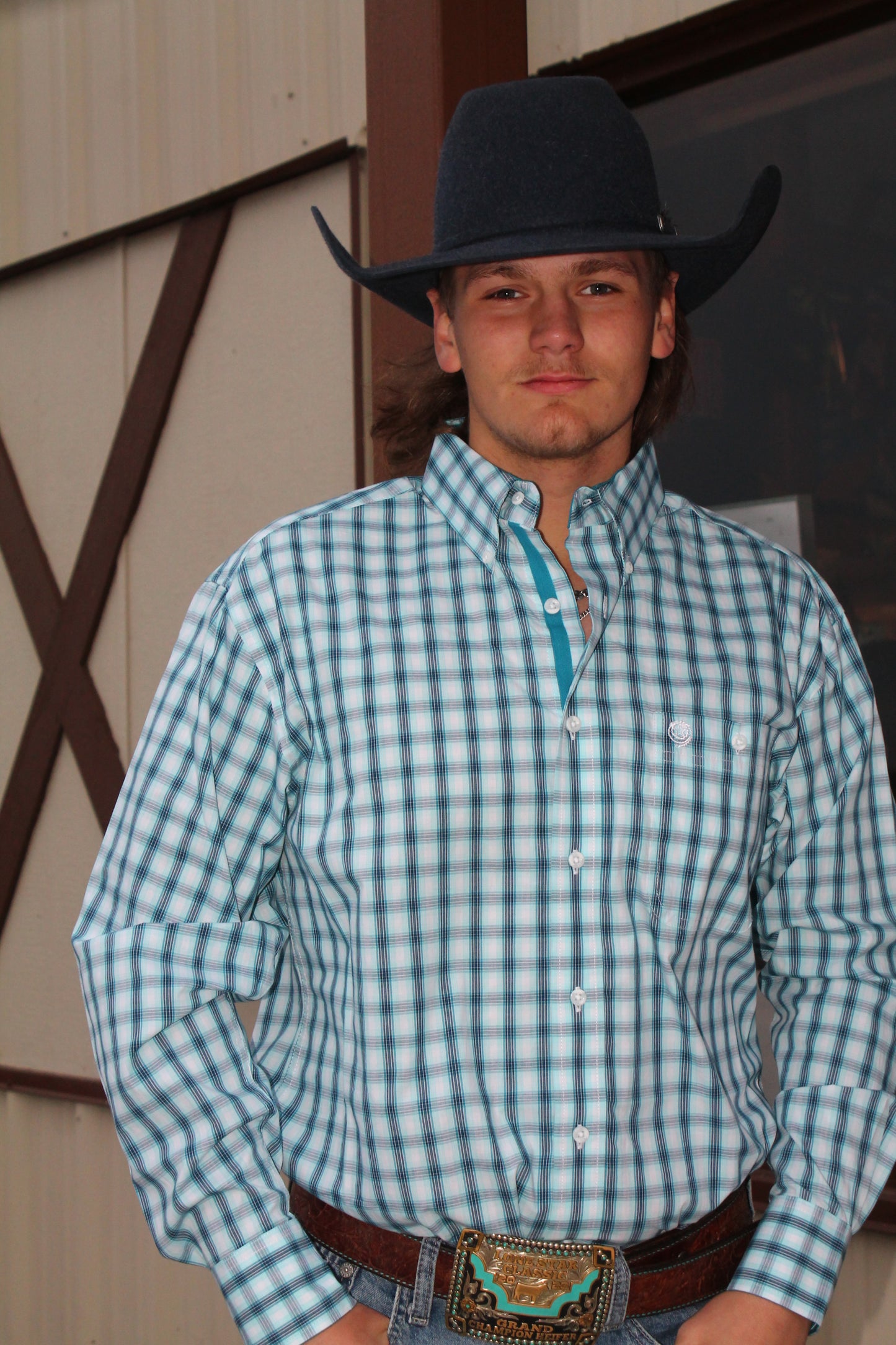 Wrangler George Strair LS-Blue