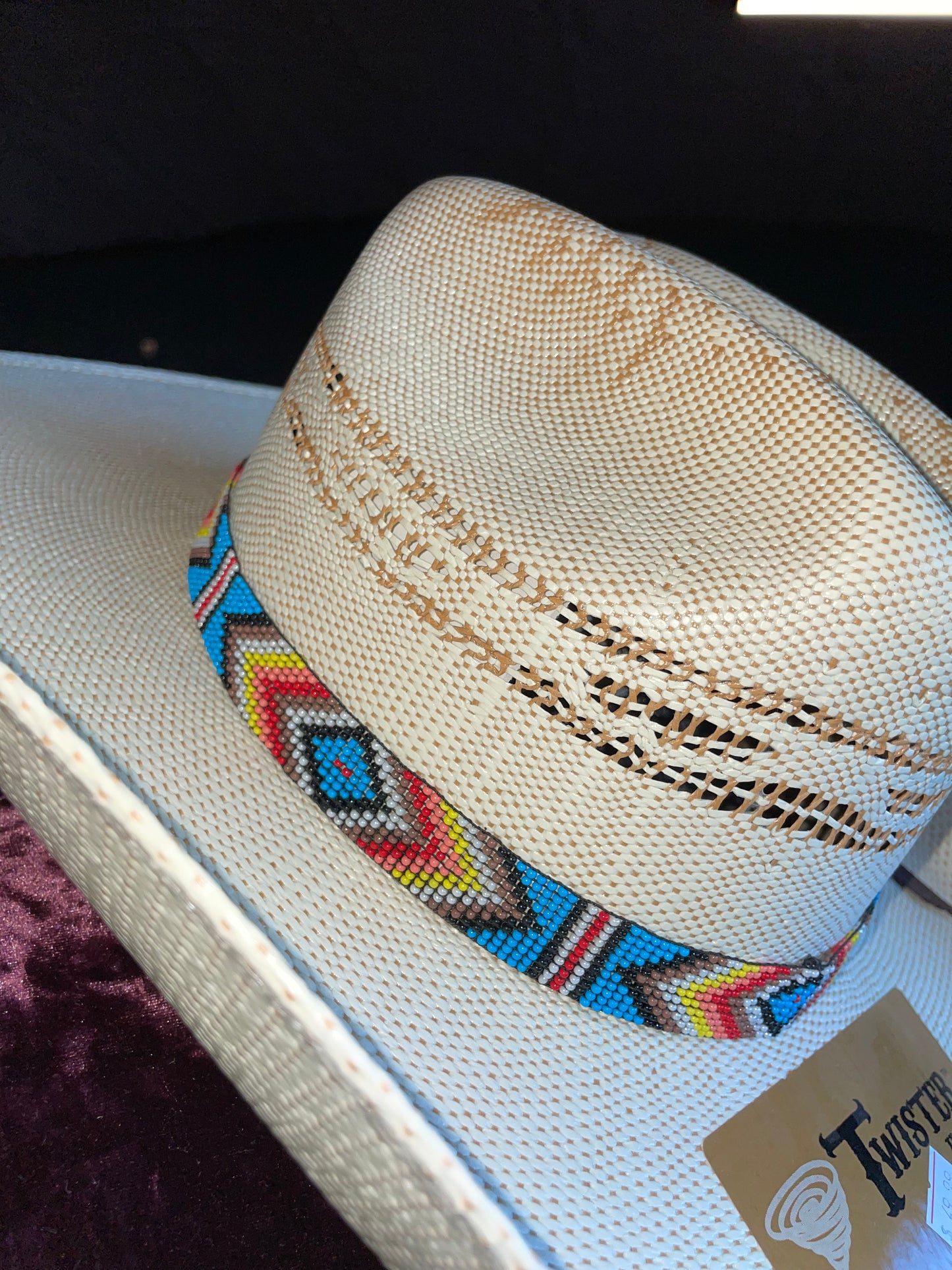 Twister Multi Colored Beaded Hat Band