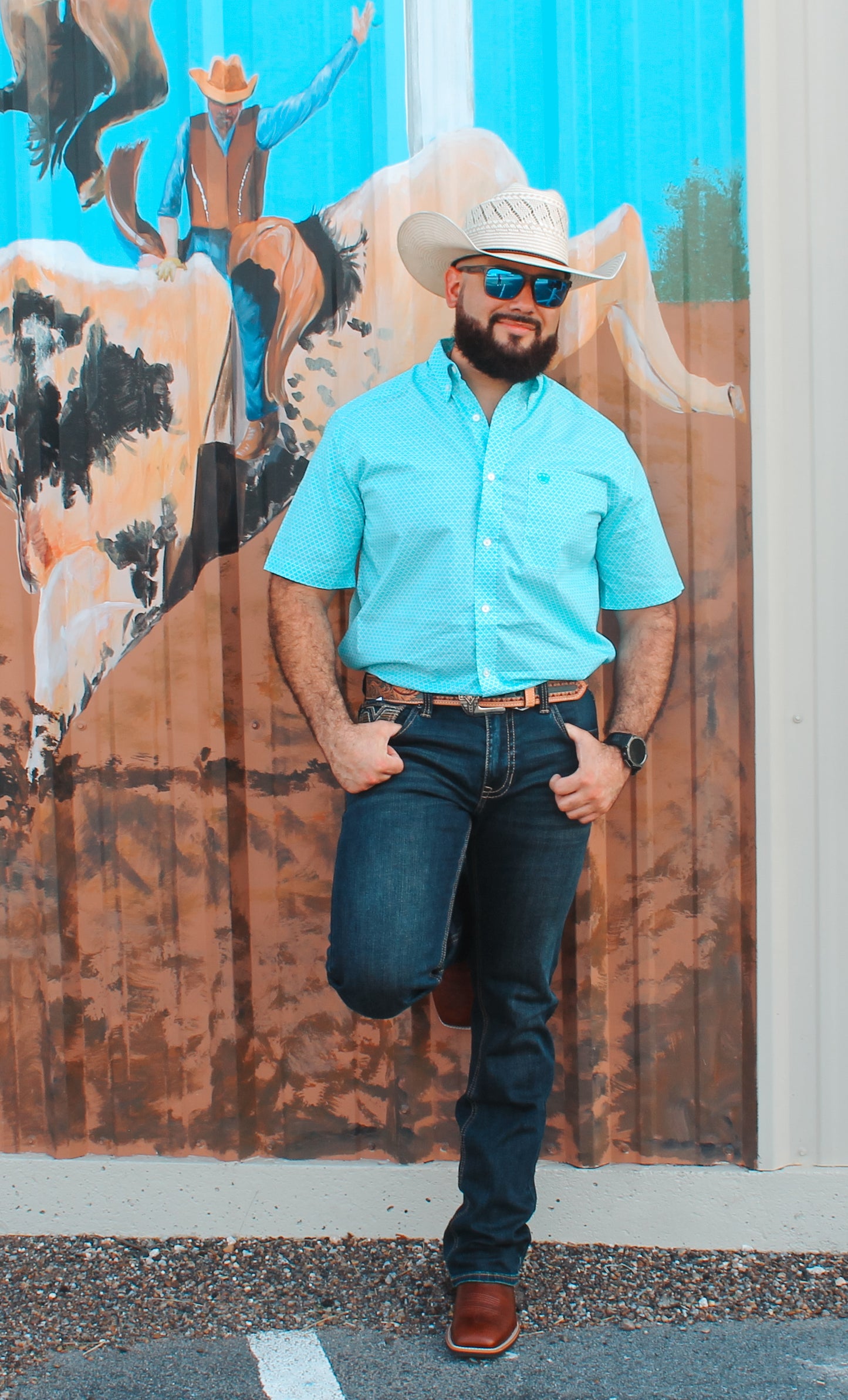Men’s Ariat Westin Light Blue SS