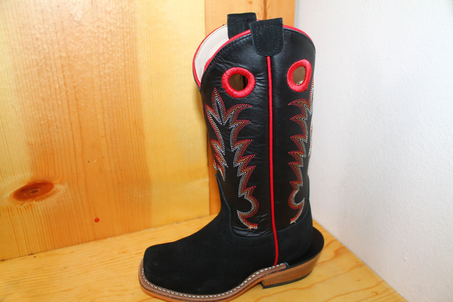 Old West Youth Black Hawk Boots
