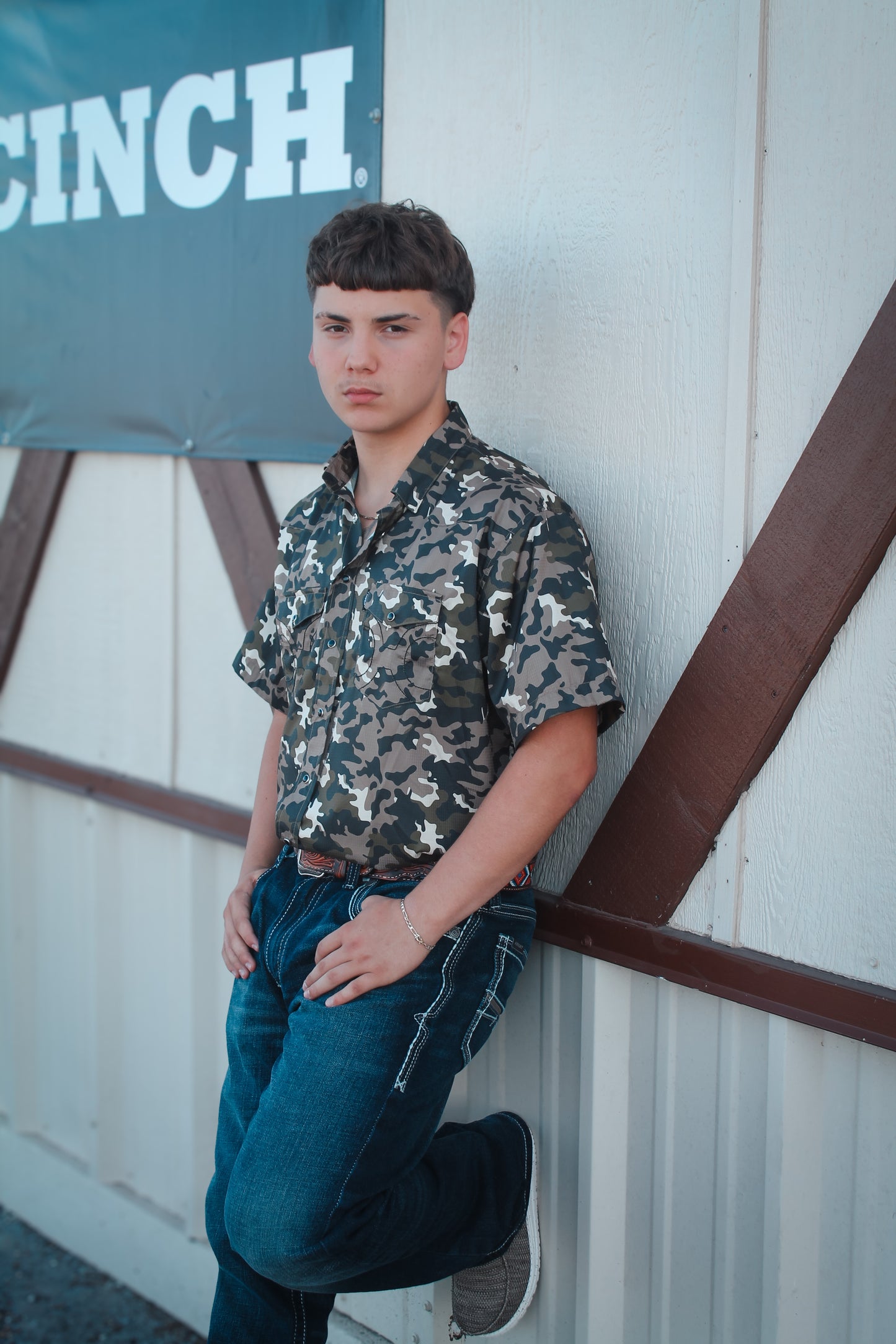 Men’s Hooey Camo Pearl Snap SS