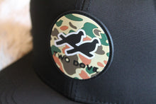 Load image into Gallery viewer, Two Dove PVC Camo Perforated Nylon Trucker
