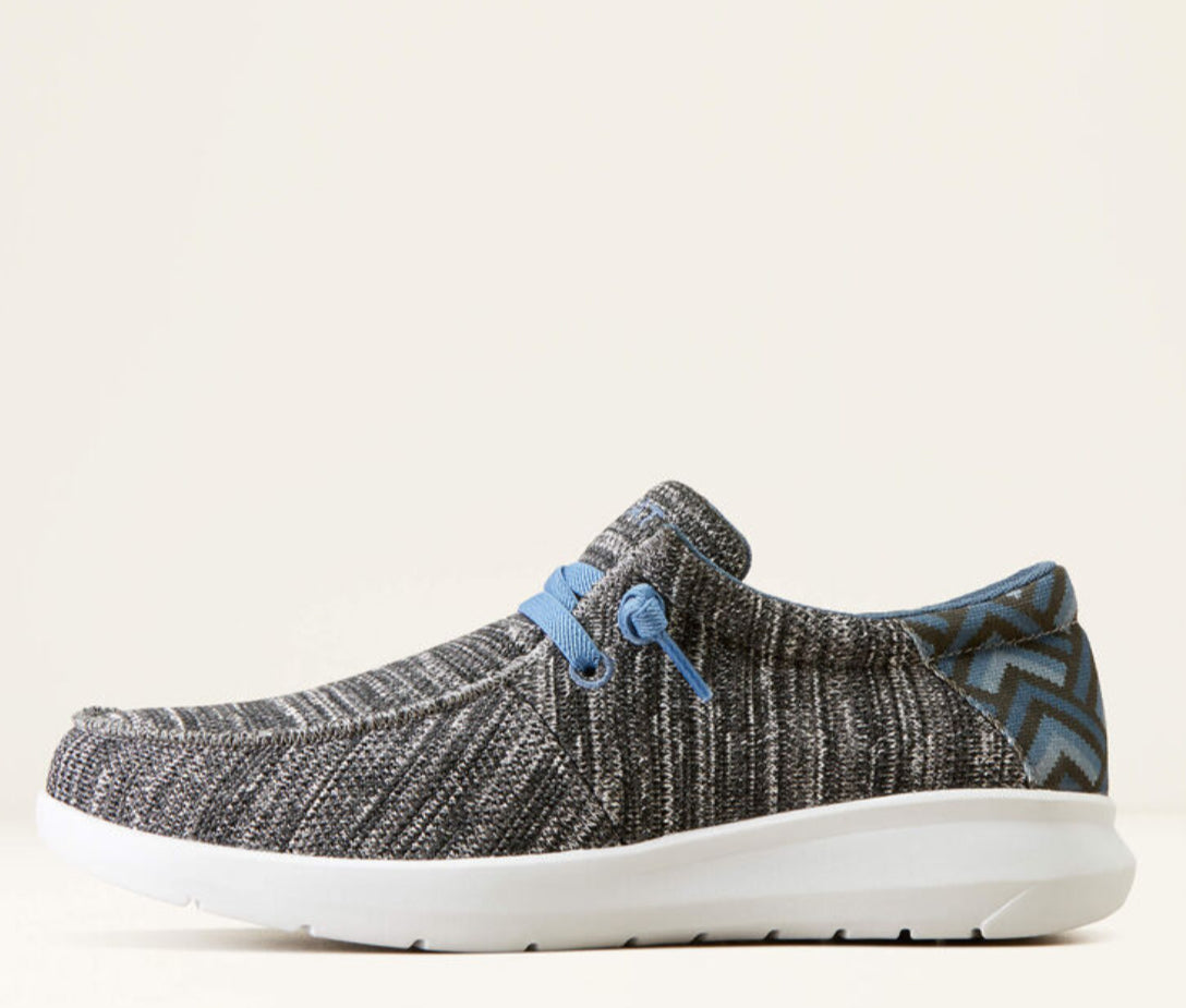 Men's Ariat Hilo Stretch Lace Shoes - Heather Grey/Southwest Print