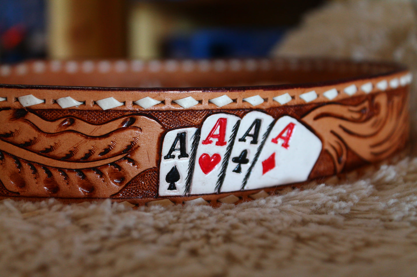 Men’s Challenger Tooled Aces Belt