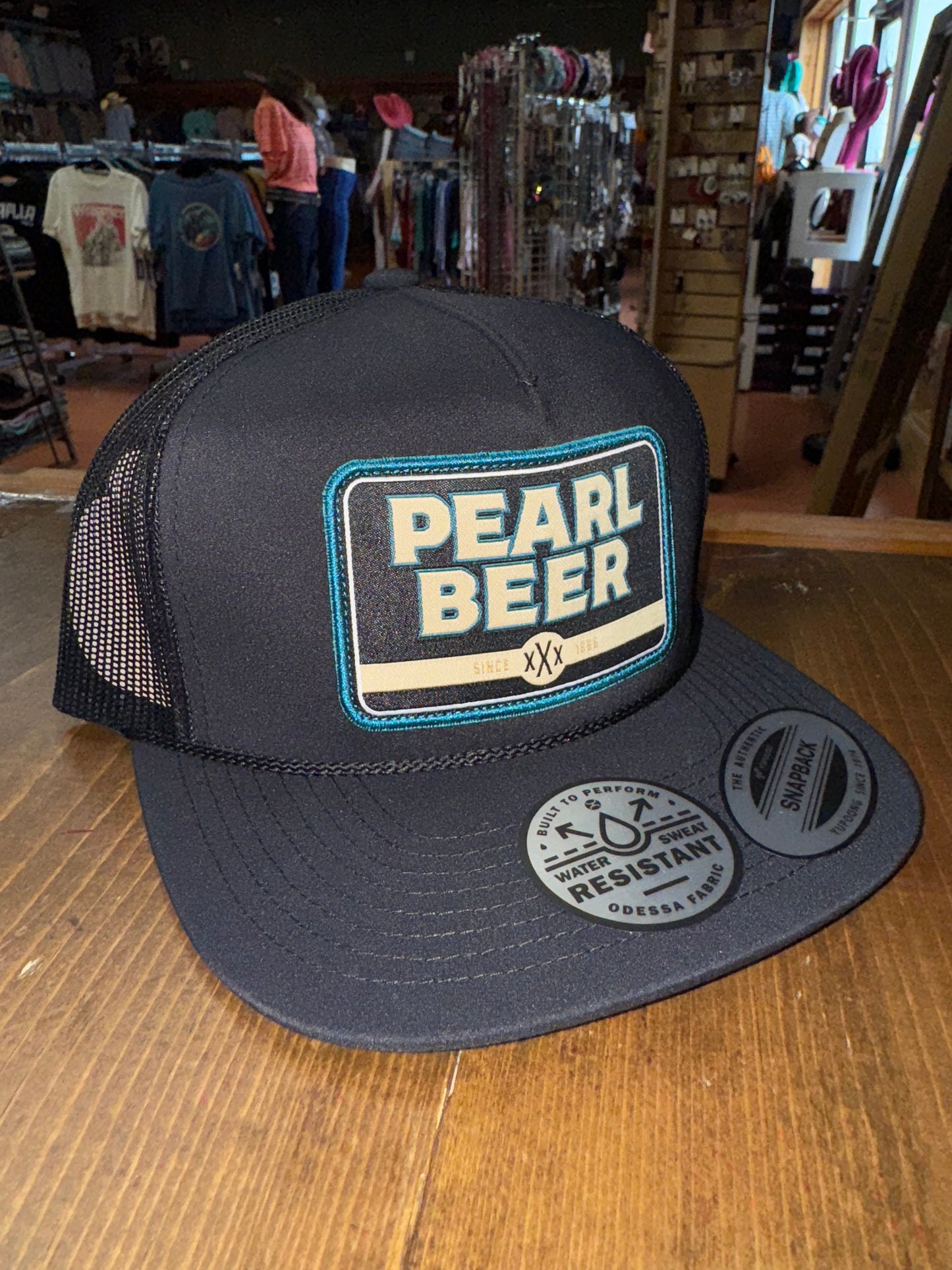 Pearl Beer Teal/Tan cap 🧢