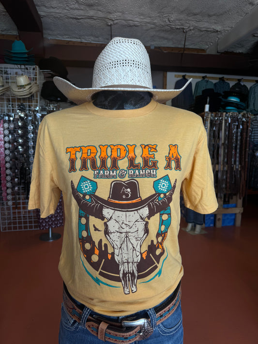 Triple A Rowdy Tee (Yellow)