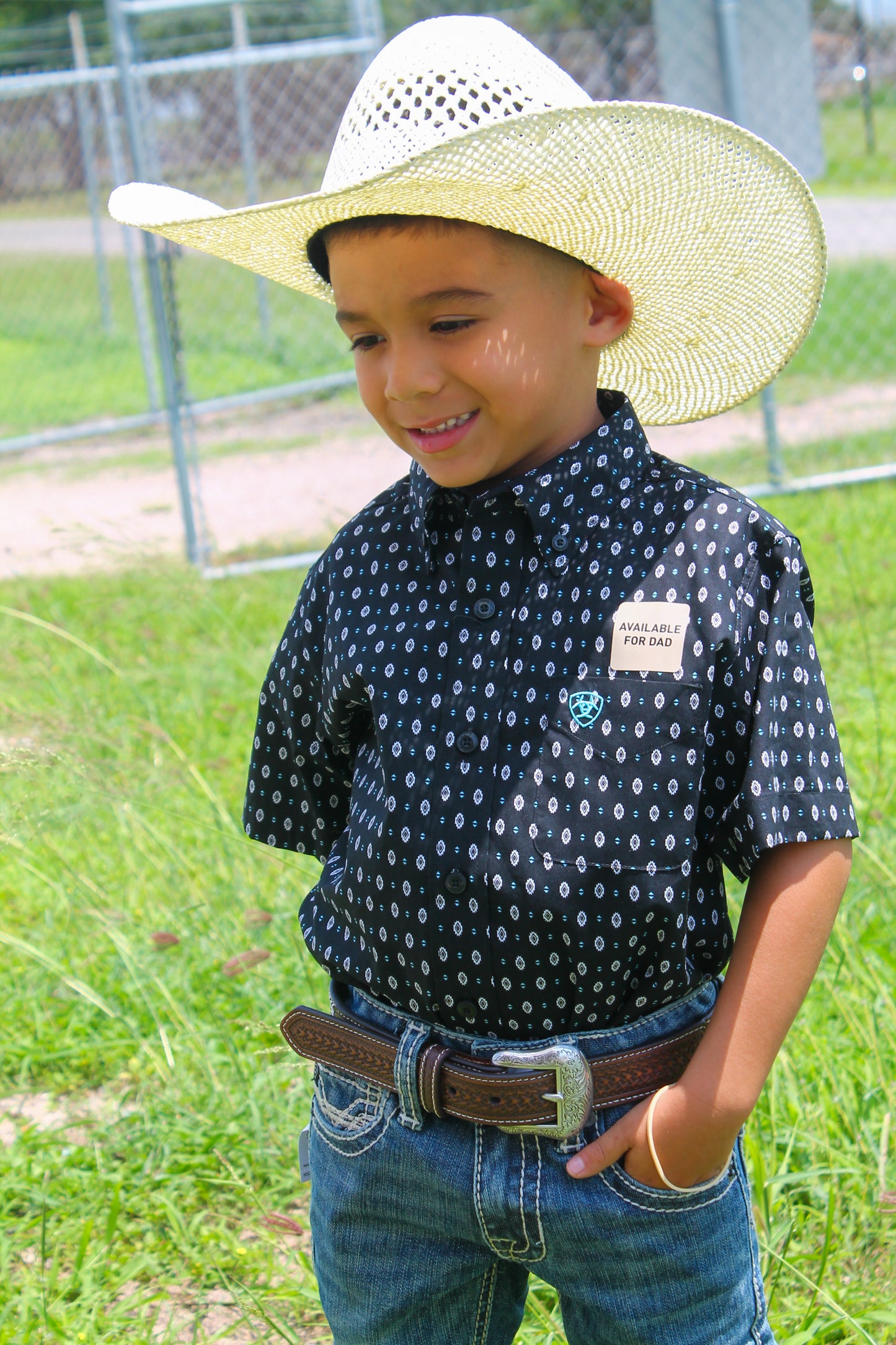 Boy's Steele SS Button-up Black