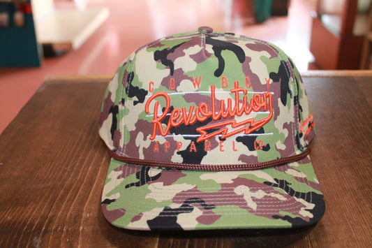Cowboy Revolution- CAMO/ORANGE CAP 🧢