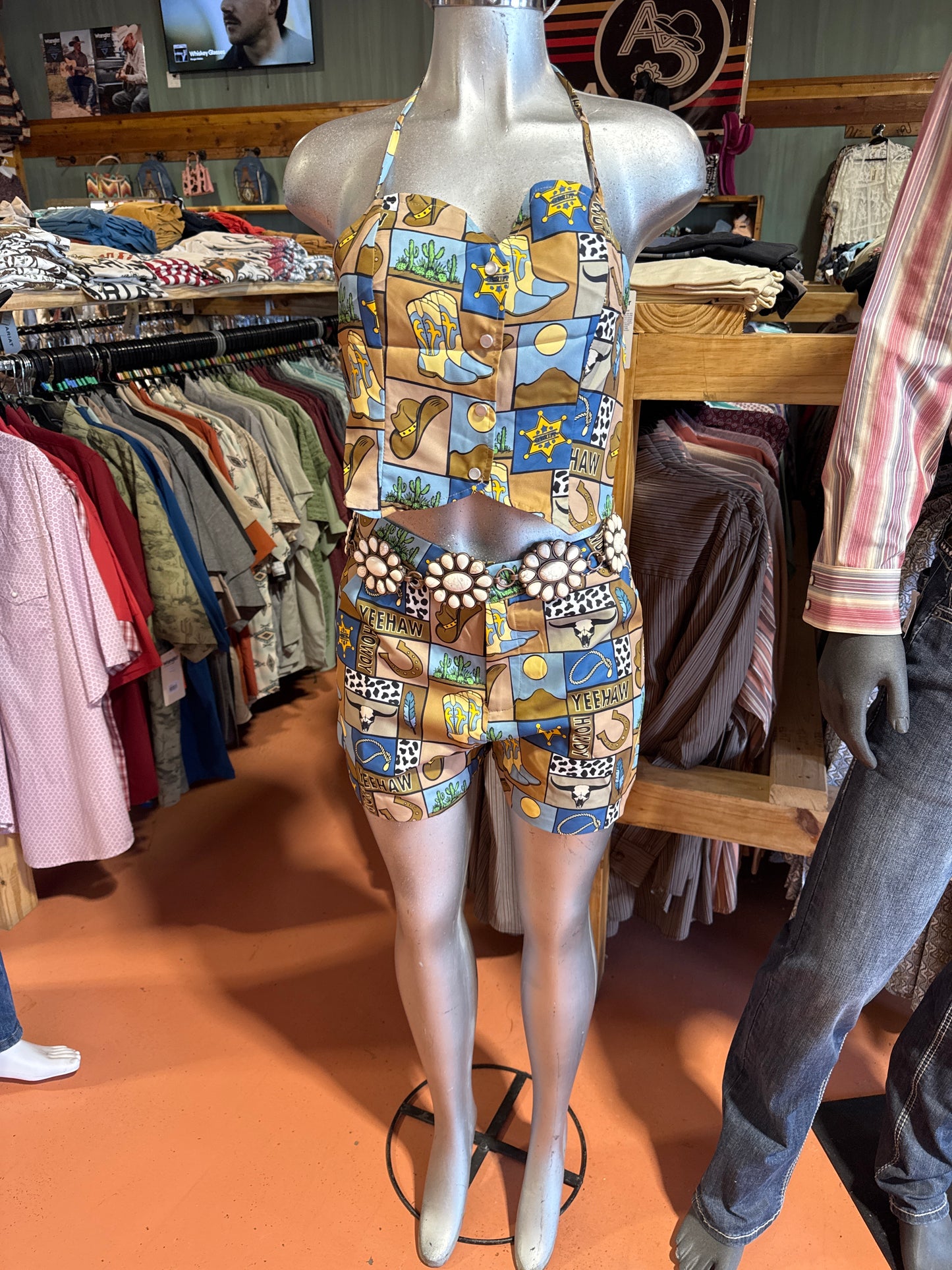 Western Printed Halter Rodeo Set