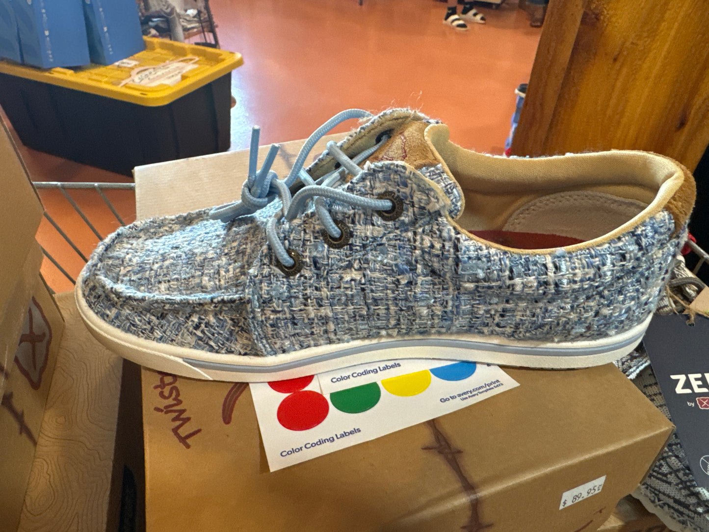 Sky Blue Twisted Shoes