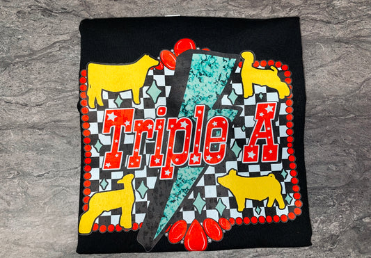 YOUTH Triple A Show Tee- Black