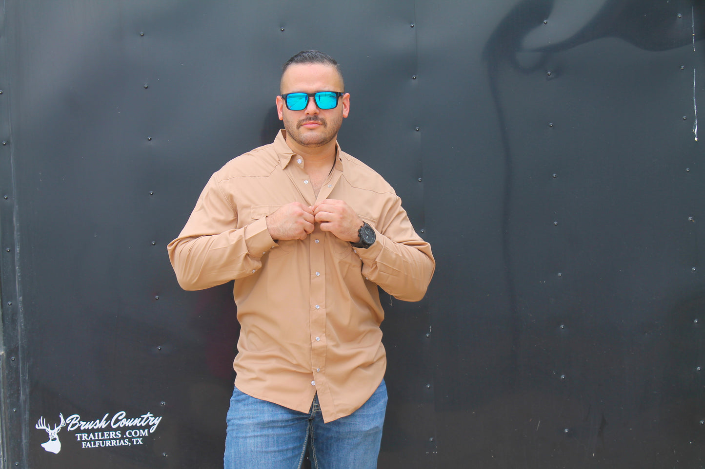 Hooey Sol Tan Pearl-Snap L/S