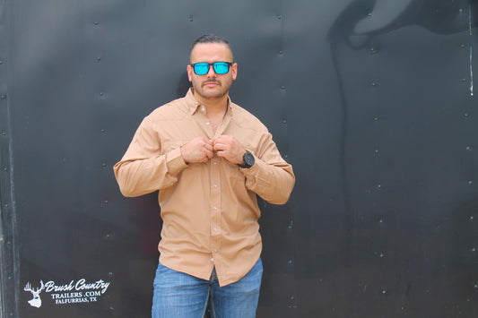 Hooey Sol Tan Pearl-Snap L/S