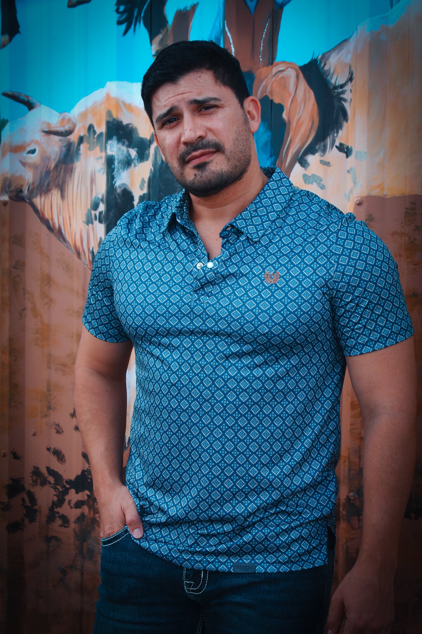 Panhandle Navy SS Polo